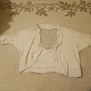 Lace back cardigan